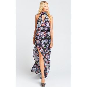 NWT Show Me Your Mumu Karolina Halter Maxi Dress size Small MSRP $212 NEW